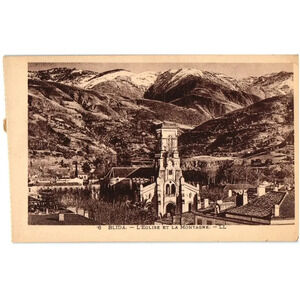6 Blida. L'eglise Et La Montagne LL Algeria Postcard